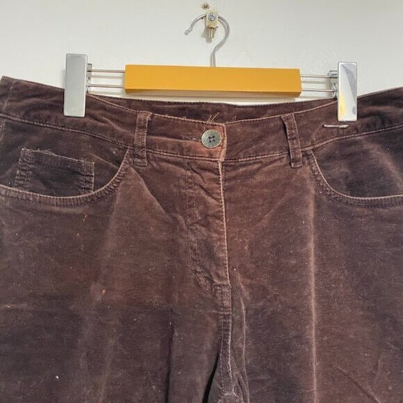 Lady Hathaway Dark Brown Corduroy Women's Trousers Pants Size 10 - Picture 8 of 16
